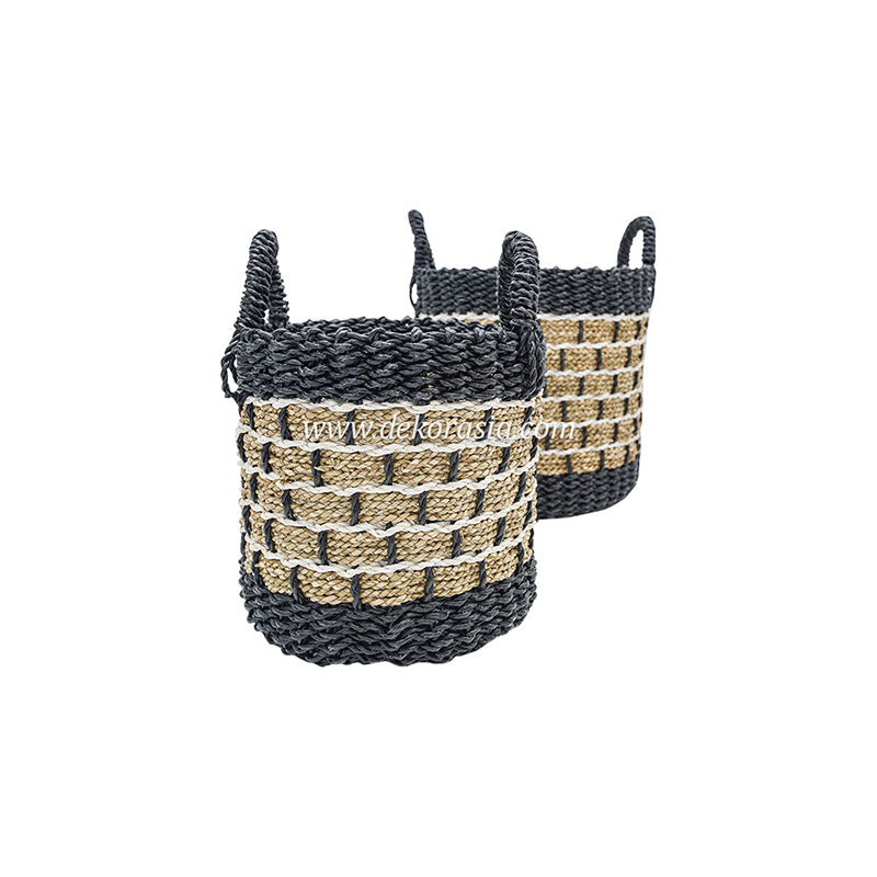 Basket with Seagrass Handle